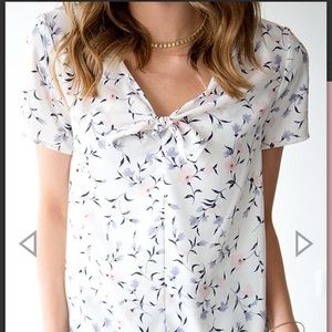 Cream spring and summer top